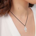 Fashion, accesorii si bijuterii - Femei - Bijuterii femei - Pandantive femei - Pandantiv din argint cu snur model Ortodox 19 - Infinity.ro