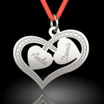 Fashion, accesorii si bijuterii - Femei - Bijuterii femei - Pandantive femei - Pandantiv din argint cu snur model Mirific Hearts - Infinity.ro