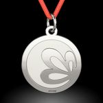 Fashion, accesorii si bijuterii - Femei - Bijuterii femei - Pandantive femei - Pandantiv din argint cu snur model Floare de lotus gravata - Infinity.ro