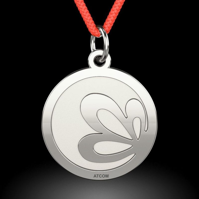 Fashion, accesorii si bijuterii - Femei - Bijuterii femei - Pandantive femei - Pandantiv din argint cu snur model Floare de lotus gravata - Infinity.ro