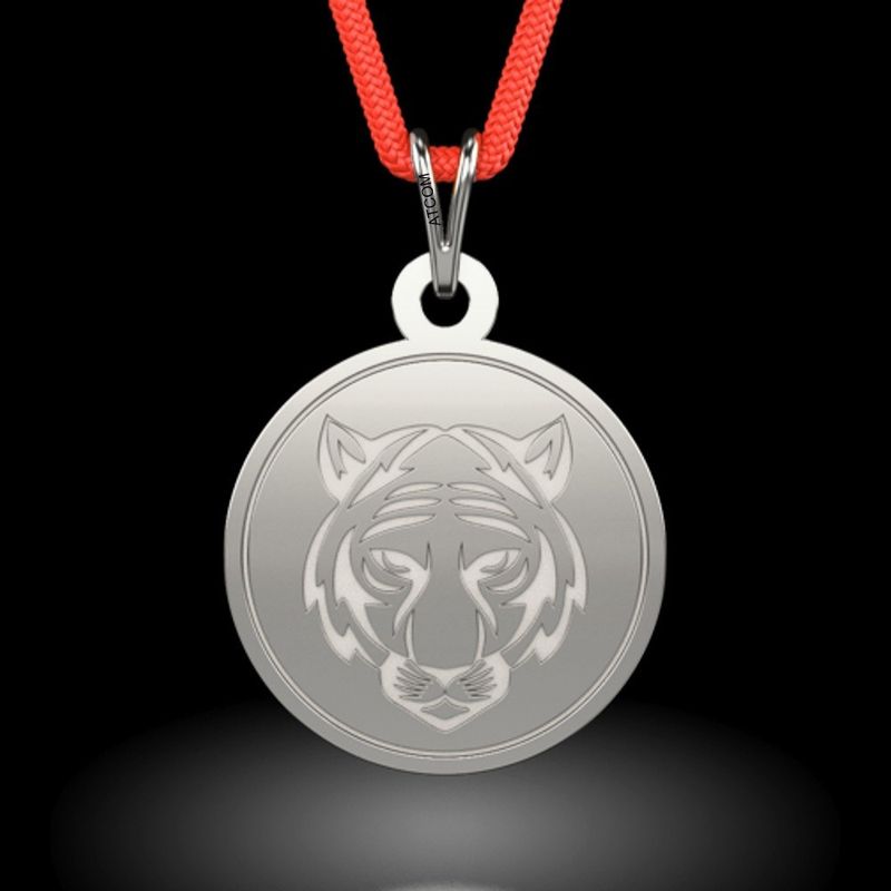 Fashion, accesorii si bijuterii - Femei - Bijuterii femei - Pandantive femei - Pandantiv din argint cu snur model Tigru - Infinity.ro