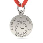 Fashion, accesorii si bijuterii - Femei - Bijuterii femei - Pandantive femei - Pandantiv din argint cu snur model Birthday Clock - Infinity.ro