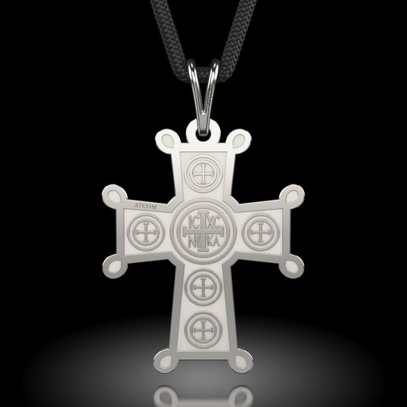 Fashion, accesorii si bijuterii - Femei - Bijuterii femei - Pandantive femei - Pandantiv din argint cu snur model Ortodox 19 - Infinity.ro