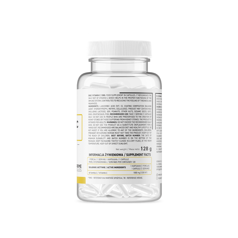 Ingrijire personala si Cosmetice - Sanatate si wellness - Suplimente alimentare - Vitamine si minerale - OstroVit Vitamin C 1000 mg 120 Capsule - Infinity.ro