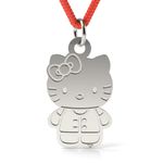 Fashion, accesorii si bijuterii - Femei - Bijuterii femei - Pandantive femei - Pandantiv din argint cu snur model Hello Kitty - Infinity.ro