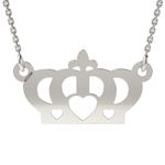 Fashion, accesorii si bijuterii - Femei - Bijuterii femei - Coliere femei - Lantisor cu pandantiv din argint model Coronita cu inimioara - Infinity.ro