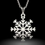 Fashion, accesorii si bijuterii - Femei - Bijuterii femei - Coliere femei - Lantisor cu pandantiv din argint model Fulg de nea - Infinity.ro