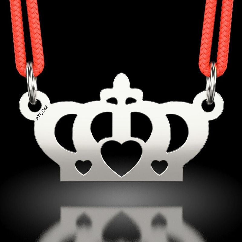 Fashion, accesorii si bijuterii - Femei - Bijuterii femei - Pandantive femei - Pandantiv din argint model Coronita cu inimioara - Infinity.ro