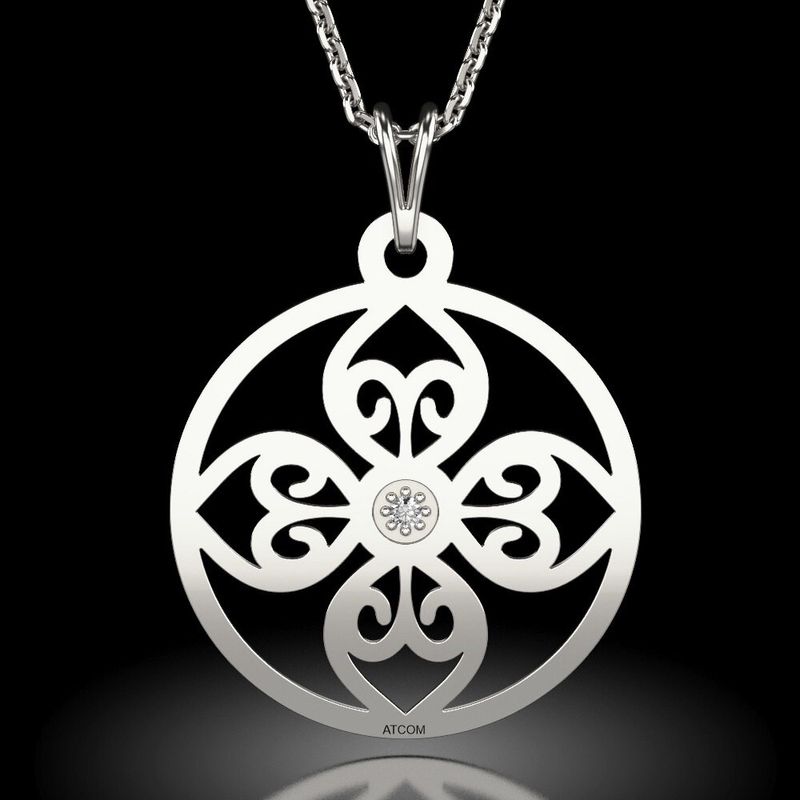 Fashion, accesorii si bijuterii - Femei - Bijuterii femei - Coliere femei - Lantisor cu pandantiv din argint model 64 - Infinity.ro