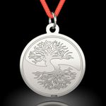 Fashion, accesorii si bijuterii - Femei - Bijuterii femei - Pandantive femei - Pandantiv din argint cu snur model Pomul vietii Yin si Yang - Infinity.ro