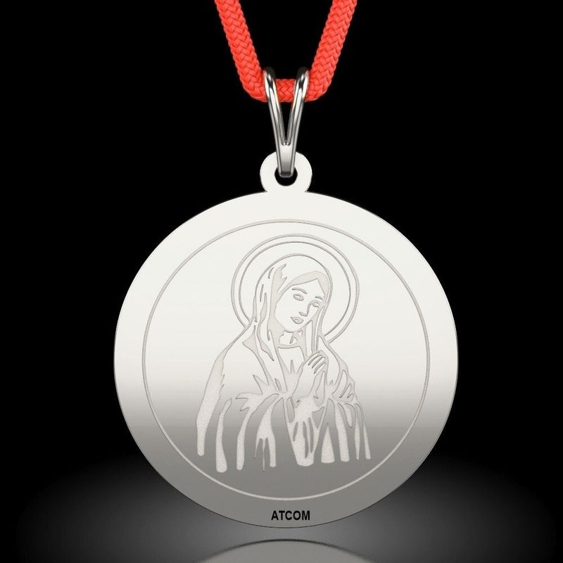 Fashion, accesorii si bijuterii - Femei - Bijuterii femei - Pandantive femei - Pandantiv din argint cu snur model Banut ortodox 1 - Infinity.ro