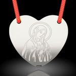 Fashion, accesorii si bijuterii - Femei - Bijuterii femei - Pandantive femei - Pandantiv din argint cu snur model Inimioara ortodoxa 1 - Infinity.ro