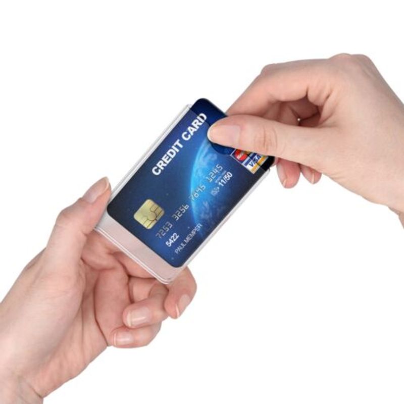 Carti si Birotica - Birotica - Accesorii de birou - Accesorii arhivare - Set 20 Huse pentru carduri bancare, Kwmobile, Transparent, Plastic, 48141.74 - Infinity.ro