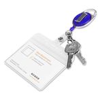 Carti si Birotica - Rechizite - Alte accesorii scolare - Set 2 Brelocuri retractabile pentru insigne, Kwmobile, Albastru, Plastic, 49433.04 - Infinity.ro