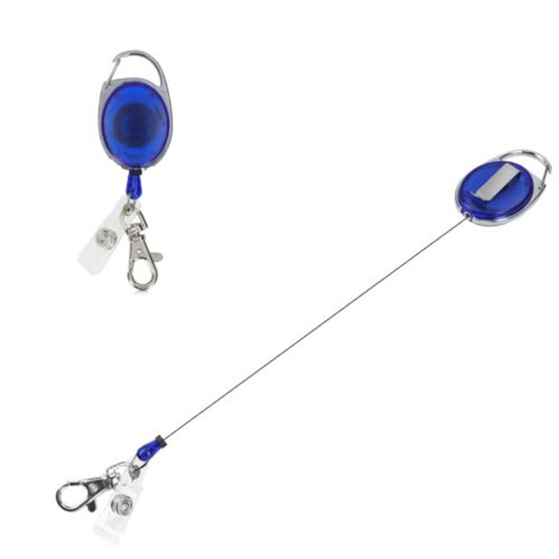 Carti si Birotica - Rechizite - Alte accesorii scolare - Set 2 Brelocuri retractabile pentru insigne, Kwmobile, Albastru, Plastic, 49433.04 - Infinity.ro