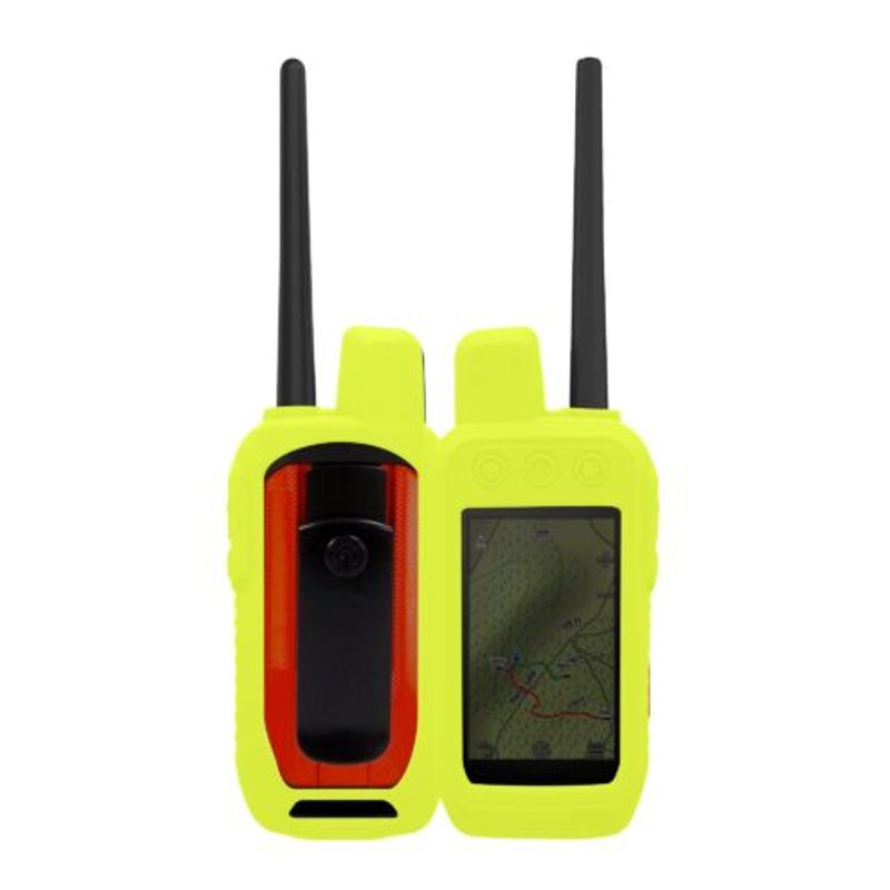 Sport si Outdoor - Ciclism - Accesorii pentru biciclete - Accesorii electrice si ciclocomputere - Husa GPS Kwmobile pentru Garmin Alpha 200, Galben, Silicon, 59668.75 - Infinity.ro