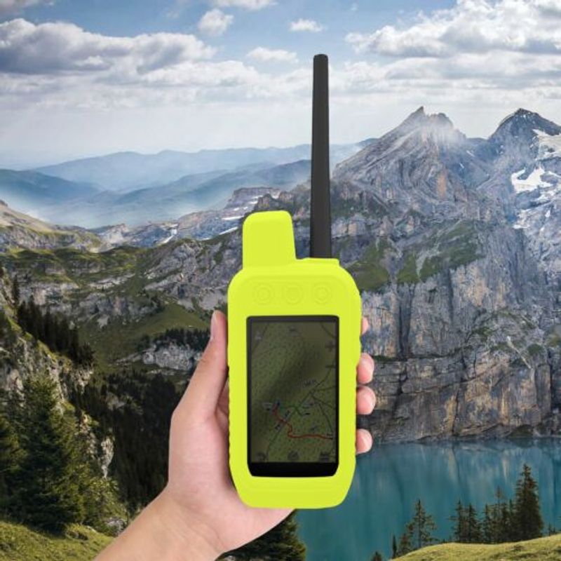 Sport si Outdoor - Ciclism - Accesorii pentru biciclete - Accesorii electrice si ciclocomputere - Husa GPS Kwmobile pentru Garmin Alpha 200, Galben, Silicon, 59668.75 - Infinity.ro