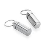 Ingrijire personala si Cosmetice - Sanatate si wellness - Aparate medicale - Accesorii medicale pentru recuperare si tratament - Set 2 Brelocuri pentru mini pilule Kwmobile, Gri, Aluminiu, 56608.05 - Infinity.ro