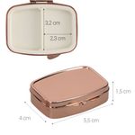Ingrijire personala si Cosmetice - Sanatate si wellness - Aparate medicale - Accesorii medicale pentru recuperare si tratament - Set 2 Cutii pentru pastile cu 2 compartimente, Kwmobile, Rose Gold, Otel, 53475.02 - Infinity.ro