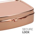 Ingrijire personala si Cosmetice - Sanatate si wellness - Aparate medicale - Accesorii medicale pentru recuperare si tratament - Set 2 Cutii pentru pastile cu 2 compartimente, Kwmobile, Rose Gold, Otel, 53475.02 - Infinity.ro