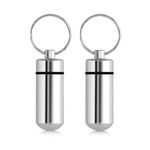 Ingrijire personala si Cosmetice - Sanatate si wellness - Aparate medicale - Accesorii medicale pentru recuperare si tratament - Set 2 Brelocuri pentru mini pilule Kwmobile, Gri, Aluminiu, 56608.05 - Infinity.ro