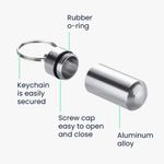 Ingrijire personala si Cosmetice - Sanatate si wellness - Aparate medicale - Accesorii medicale pentru recuperare si tratament - Set 2 Brelocuri pentru mini pilule Kwmobile, Gri, Aluminiu, 56608.05 - Infinity.ro