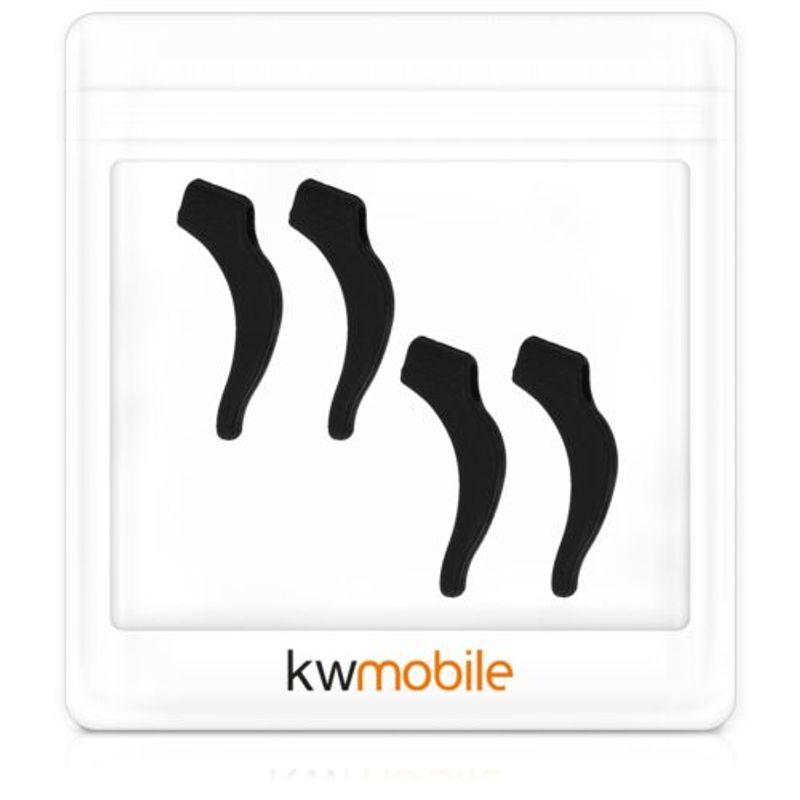 Casa si Gradina - Constructii - Echipamente de lucru - Ochelari protectia muncii si Viziere protective - Set 4 Terminale anti-alunecare pentru ochelari, Kwmobile, Negru, Silicon, 51173.01 - Infinity.ro