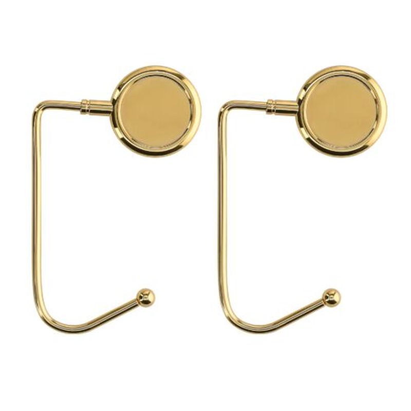 Casa si Gradina - Mobilier - Feronerie si accesorii mobila - Set 2 Carlige de masa pentru genti, Kwmobile, Auriu, Zinc, 53131.03 - Infinity.ro