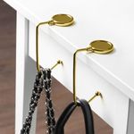 Casa si Gradina - Mobilier - Feronerie si accesorii mobila - Set 2 Carlige de masa pentru genti, Kwmobile, Auriu, Zinc, 53131.03 - Infinity.ro