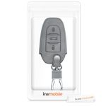 Auto si Moto - Electronice auto - Accesorii electronice auto - Husa Cheie Auto pentru Peugeot/Citroen, 3 Butoane, Keyless Go, Piele nabuc, Gri, 53762.01 - Infinity.ro