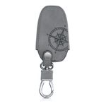 Auto si Moto - Electronice auto - Accesorii electronice auto - Husa Cheie Auto pentru Peugeot/Citroen, 3 Butoane, Keyless Go, Piele nabuc, Gri, 53762.01 - Infinity.ro