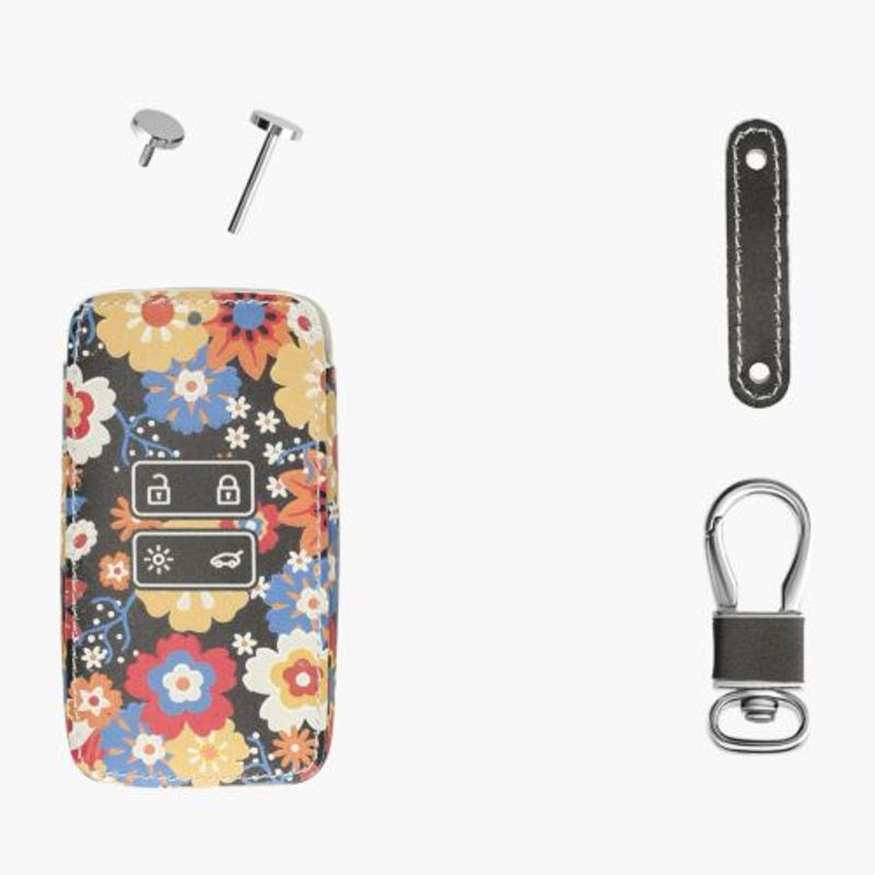 Auto si Moto - Electronice auto - Accesorii electronice auto - Husa Cheie Auto kwmobile pentru Renault/Dacia  4 Butoane - Keyless Go, Piele ecologica, Multicolor, 44637.70 - Infinity.ro