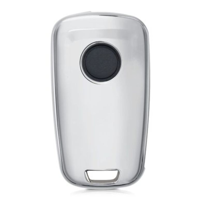 Auto si Moto - Electronice auto - Accesorii electronice auto - Husa Cheie Auto pentru Opel/Chevrolet, 2 Butoane, Silicon, Silver, 52649.02 - Infinity.ro