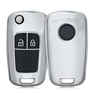 Husa Cheie Auto pentru Opel/Chevrolet, 2 Butoane, Silicon, Silver, 52649.02