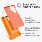 Laptop, Telefoane si Tablete - Telefoane mobile si accesorii - Accesorii Telefoane - Alte accesorii telefoane - Husa kwmobile pentru Samsung Galaxy S22 Ultra, Silicon, Portocaliu, 56765.150 - Infinity.ro