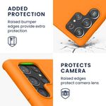 Laptop, Telefoane si Tablete - Telefoane mobile si accesorii - Accesorii Telefoane - Alte accesorii telefoane - Husa kwmobile pentru Samsung Galaxy S22 Ultra, Silicon, Portocaliu, 56765.150 - Infinity.ro