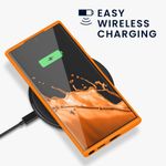 Laptop, Telefoane si Tablete - Telefoane mobile si accesorii - Accesorii Telefoane - Alte accesorii telefoane - Husa kwmobile pentru Samsung Galaxy S22 Ultra, Silicon, Portocaliu, 56765.150 - Infinity.ro