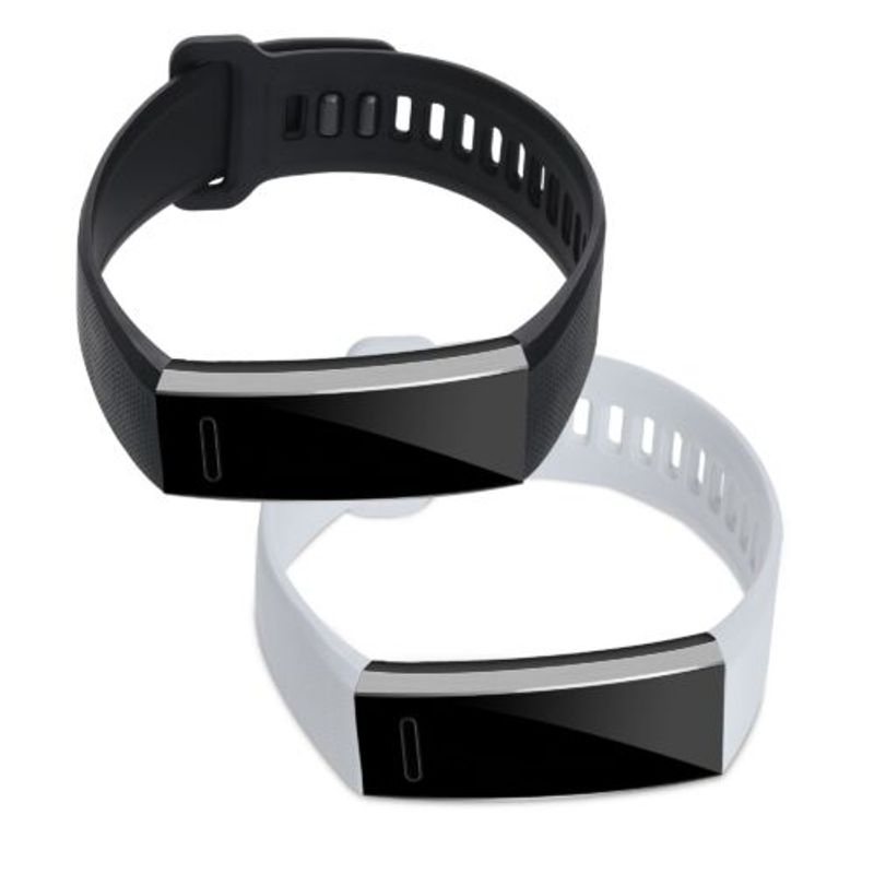 Laptop, Telefoane si Tablete - Wearables si gadgeturi - Wearables - Accesorii wearables - Set 2 Curele pentru Huawei Band 2/Band 2 Pro, Kwmobile, Silicon, Negru/Alb, 43318.48 - Infinity.ro