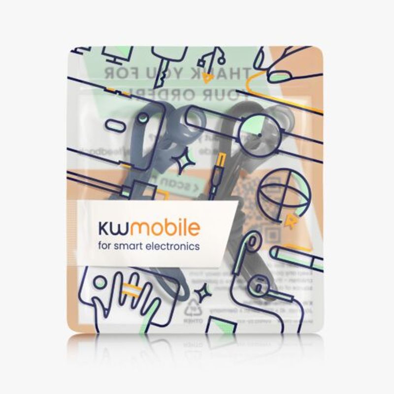Laptop, Telefoane si Tablete - Wearables si gadgeturi - Gadgeturi - Accesorii SMART - Set 2 Snur kwmobile pentru Samsung Galaxy Buds2 Pro, Silicon, Negru/Albastru, 60106.02 - Infinity.ro
