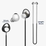 Laptop, Telefoane si Tablete - Wearables si gadgeturi - Gadgeturi - Accesorii SMART - Set 2 Snur kwmobile pentru Samsung Galaxy Buds2 Pro, Silicon, Negru/Albastru, 60106.02 - Infinity.ro