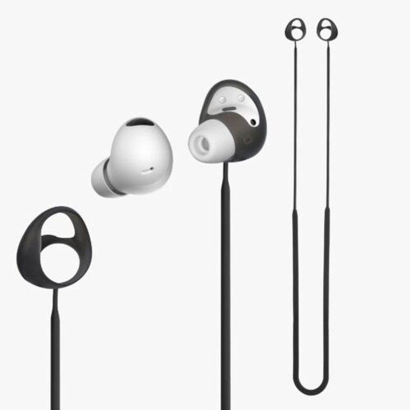 Laptop, Telefoane si Tablete - Wearables si gadgeturi - Gadgeturi - Accesorii SMART - Set 2 Snur kwmobile pentru Samsung Galaxy Buds2 Pro, Silicon, Negru/Albastru, 60106.02 - Infinity.ro