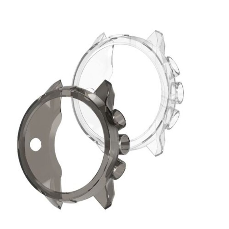 Laptop, Telefoane si Tablete - Wearables si gadgeturi - Gadgeturi - Accesorii SMART - Set 2 Huse pentru Suunto 9/9 Baro/Spartan Sport Wrist HR, Kwmobile, Silicon, Transparent/Gri, 52665.03 - Infinity.ro