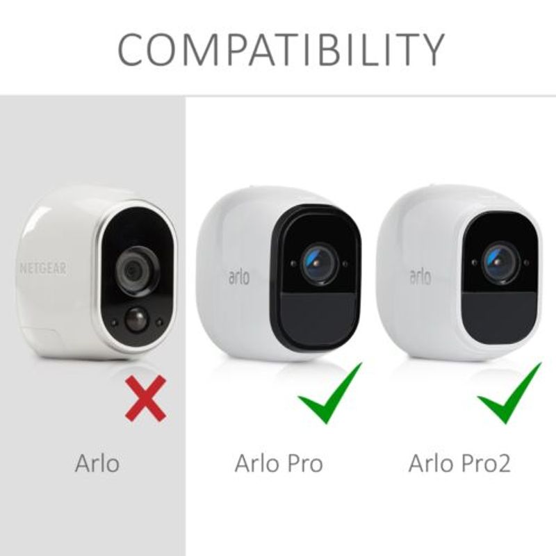 Laptop, Telefoane si Tablete - Wearables si gadgeturi - Gadgeturi - Accesorii SMART - Set 2 Huse pentru camera de supraveghere Arlo Pro/Pro 2 Smart, Kwmobile, Alb, Silicon, 45852.02 - Infinity.ro