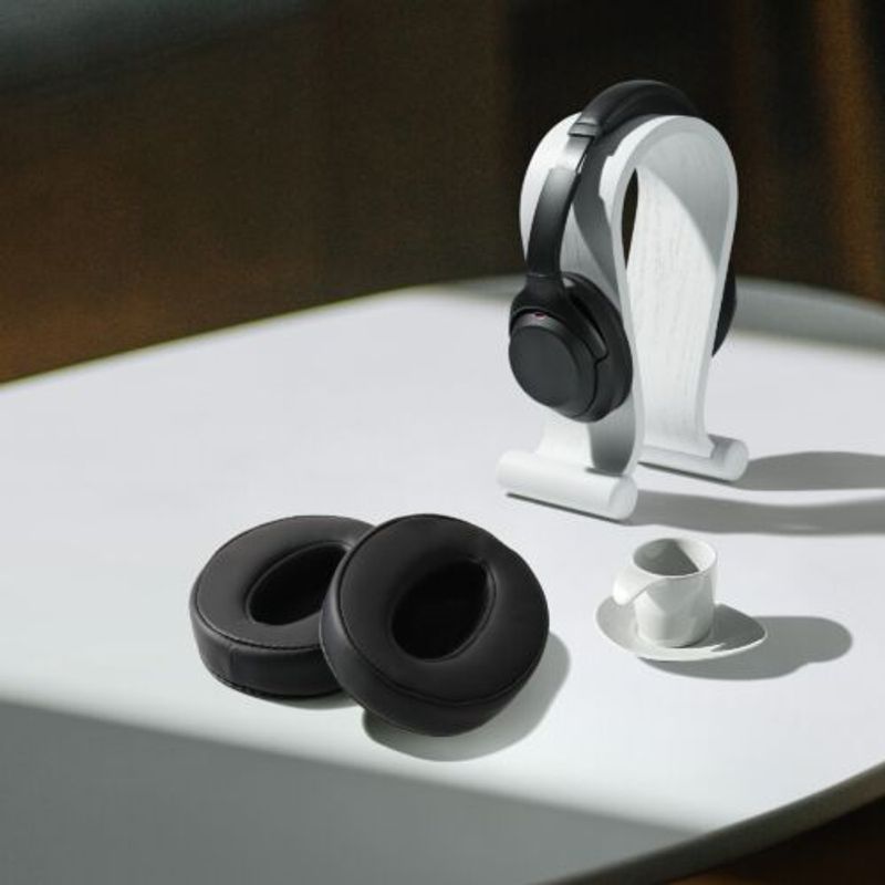 Laptop, Telefoane si Tablete - Wearables si gadgeturi - Gadgeturi - Accesorii SMART - Set 2 Earpads kwmobile pentru Sennheiser HD400S/HD450SE/HD458BT, Piele ecologica, Negru, 59843.01 - Infinity.ro