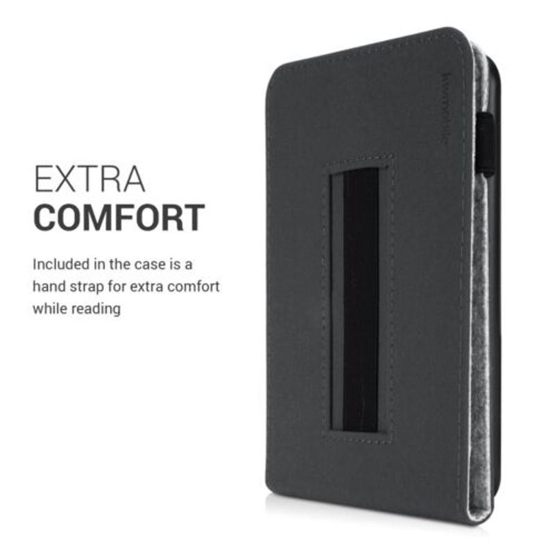 Laptop, Telefoane si Tablete - Tablete si accesorii tablete - Accesorii Tablete - Alte accesorii tablete - Husa pentru Tolino Vision 4/Vision 3/Vision 2, Textil, Gri, 48973.01 - Infinity.ro