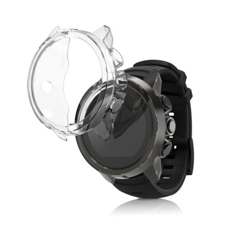 Laptop, Telefoane si Tablete - Wearables si gadgeturi - Gadgeturi - Accesorii SMART - Set 2 Huse pentru Suunto 9/9 Baro/Spartan Sport Wrist HR, Kwmobile, Silicon, Transparent/Gri, 52665.03 - Infinity.ro