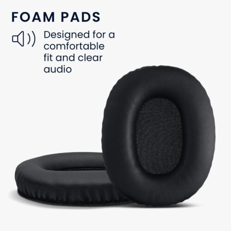 Laptop, Telefoane si Tablete - Wearables si gadgeturi - Gadgeturi - Accesorii SMART - Set 2 Perne de urechi pentru casti Marshall Monitor, Kwmobile, Negru, Piele ecologica, 48134.01 - Infinity.ro