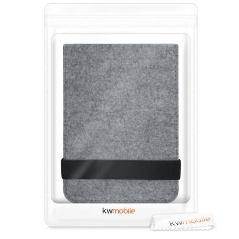 Laptop, Telefoane si Tablete - Tablete si accesorii tablete - Accesorii Tablete - Alte accesorii tablete - Husa pentru Tolino Vision 4/Vision 3/Vision 2, Textil, Gri, 48973.01 - Infinity.ro
