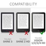 Laptop, Telefoane si Tablete - Tablete si accesorii tablete - Accesorii Tablete - Alte accesorii tablete - Husa pentru Tolino Vision 4/Vision 3/Vision 2, Textil, Gri, 48973.01 - Infinity.ro