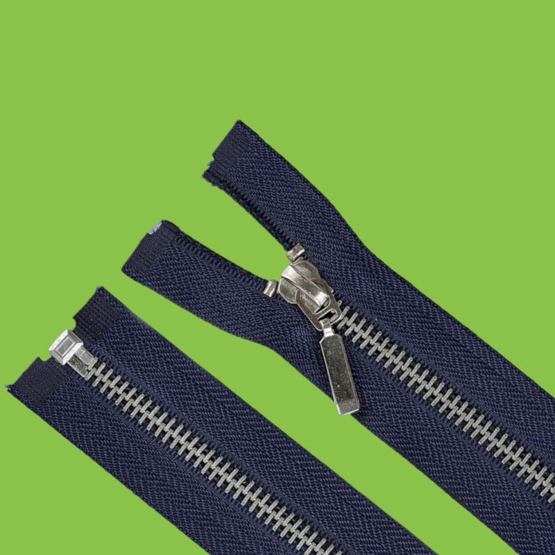 Casa si Gradina - Decoratiuni - DIY - Articole mercerie - Fermoar metalic detasabil Crisalida, lungime 80 cm, Bleumarin - Infinity.ro